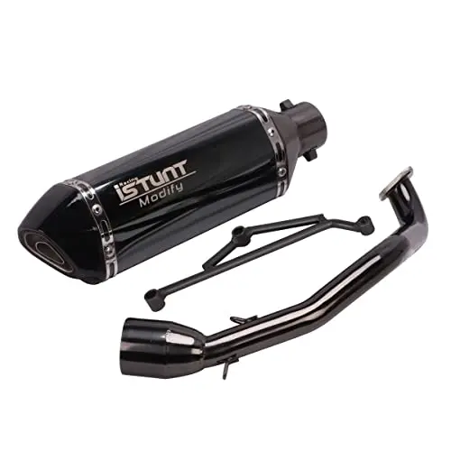 Yosayusa Motorcycle Exhaust Pipe System For Gy6 Engine 125Cc 150Cc Scooter Moped Atv Slip On Muffler Baffle Silencer 2