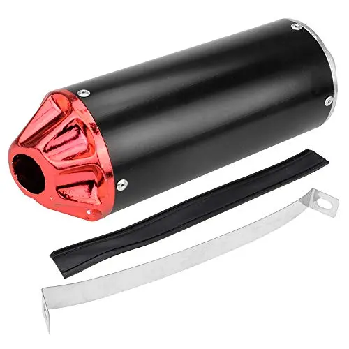 Aluminum Red 28Mm Motorcycle Exhaust Muffler For Crf50 Xr50 Klx Ssr Thumpstar Lifan 50Cc 70Cc 90Cc 110Cc 125Cc Chinese Pit Trail Dirt Bike 1
