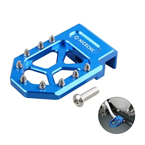 Nicecnc Blue Foot Peg Extenders Brake Lever Pedal Extender Compatible With Yamaha Yfz450r 2009-2023 2022 2021 2020 2019 2018 2017 2016 Yfz450x 2010-2011 Yfz 450 2017 Replacement For 18P-27211-01-00 1