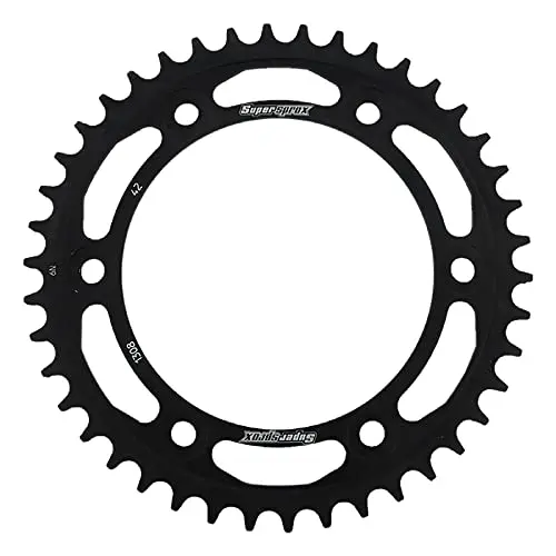 Supersprox Rfe-1308-42-Blk Rear Steel Sprocket Black Compatible With/Replacement For Honda Cbr 1000 Rr 14 15 16, Cbr 600 F4 99 00 01 02 03 04 05 06, Rvt 1000 R Rc51 00 01 02 03 04 05 06 1