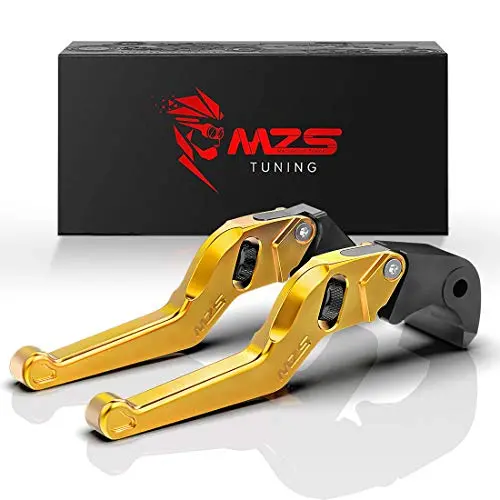 Mzs Gold Motorcycle Brake Clutch Levers Wheel Roller Adjustable Short Cnc Compatible With Cmx 300 500 Rebel Fury Vtx1300cx Vt750 Phantom Shadow Nc750s Nc750x Black Spirit 1