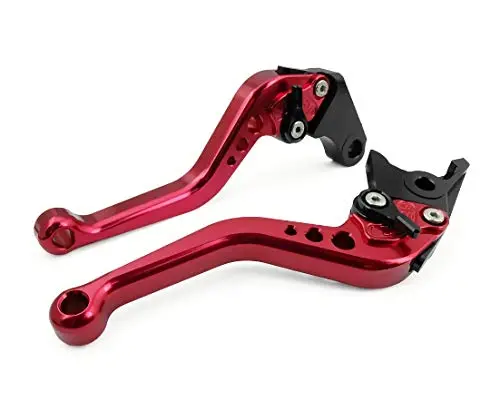 Ride It Pt-Grom Short Brake Clutch Levers For Grom Msx125 Monkey 2014-2022,Hawk 250 2019-2020,Rebel 250 Cmx-Red 1