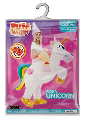 Spooktacular Creations Inflatable Costume Unicorn Riding A Unicorn Air Blow-Up Deluxe Halloween Costume - Adult Size 2