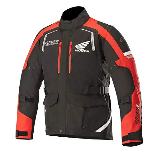 Alpinestars Men's Honda Andes V2 Drystar Motorcycle Jacket, Black/Red, Medium 1