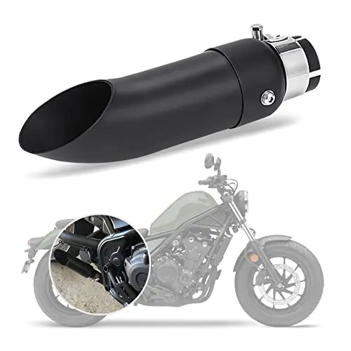 Motorcycle Exhaust Slip On Short Muffler Pipe, Exhaust Muffler Pipe Motorcycle Slip On Exhaust Muffler Compatible With Honda Rebel Cmx 300 Cmx500 2017-2022 1