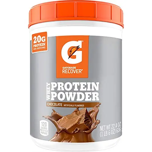 Gatorade Whey Protein Powder, Chocolate, 22.4 Ounce (20 Servings Per Canister, 20 Grams Of Protein Per Serving) 1