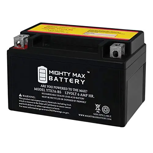 Ytx7a-Bs -12 Volt 6 Ah, 105 Cca, Rechargeable Maintenance Free Sla Agm Motorcycle Battery 1