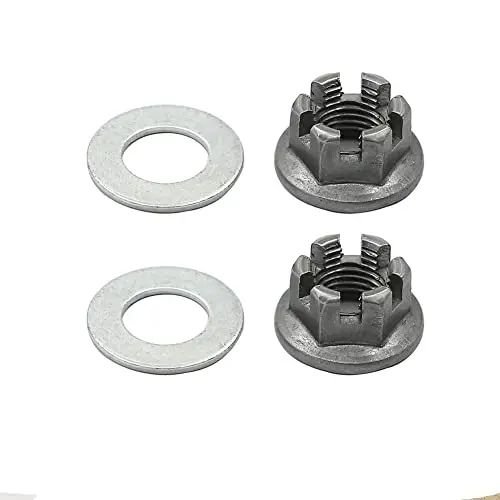 Motoparty Rear Axle Hub Castle Nut Washer For Yamaha Atv Banshee 350Cc Blaster 200Cc Warrior 350 Raptor 350 660 Yfz 450 Breeze Moto-4 Grizzly 125 Rear Axle Castle Nut,Replacement For 90171-14037-00 1