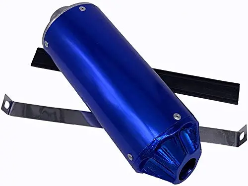 28Mm Blue Pit Bike Exhaust Muffler For Ssr Sdg Crf50 Xr50 Klx Ttr Ycf Coolster Thumpstar Lifan 50Cc 70Cc 90Cc 110Cc 125Cc Chinese Pit Trail Dirt Bike 1