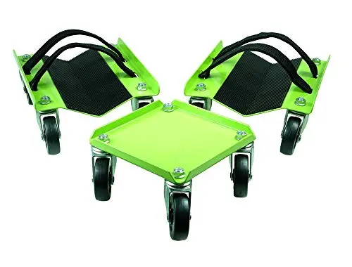 Kastforce Kf2014 Snowmobile Dolly Heavy Duty V-Slide With 2.5” Pvc Swivel Casters And Rubber Pad Protecting Skis And 2 Pairs Of Heavy Duty Straps Firmly Attaching On Skis 1