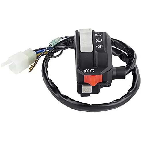 Waterwich Handlebar Headlight Switch Compatible With Yamaha Warrior Wolverine 350 Kodiak 400 2001 2000 1999 1998 Replaces 4Gb-83973-01-00 4Gb-83973-00-00 1