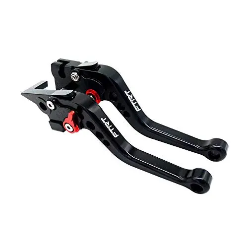 Ftrt Short Brake Clutch Levers Compatible With Cbr600 F2,F3,F4,F4i 1991-2007, Shadow750 97-04, Cb599/Cb600 Hornet 98-06,Cb400 2014, Cb900 Hornet 02-06,Nc700 S/X 12-13,Black 1
