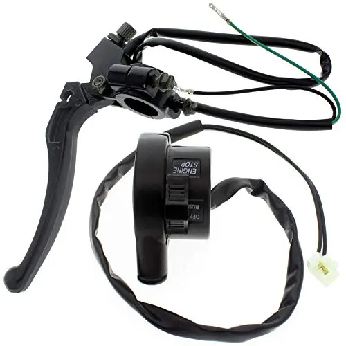 Qazaky Right Handle Brake Lever + Throttle Housing Start Kill Switch Control Assembly For Yamaha Pw80 Py80 Peewee Y-Zinger Dirt Bike 1