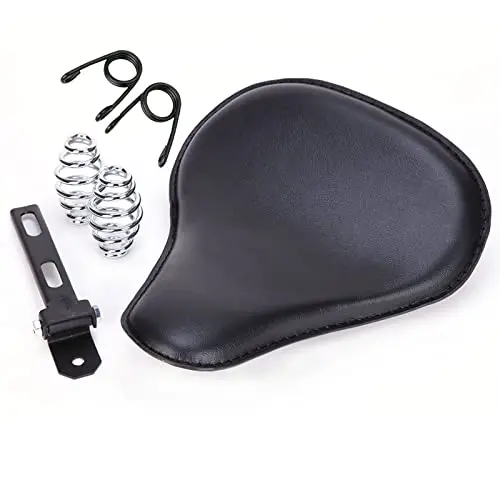 Black Motorcycle Cushion Spring Solo Seat Compatible With Honda Rebel 250 300 500 Refit Bobber 1