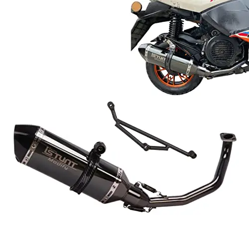 Yosayusa Motorcycle Exhaust Pipe System For Gy6 Engine 125Cc 150Cc Scooter Moped Atv Slip On Muffler Baffle Silencer 1