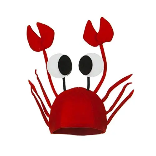 Men's Women's Novelty Hat 3D Lobster Crawfish Crab Seafood Hat With Claws (Crab) 1