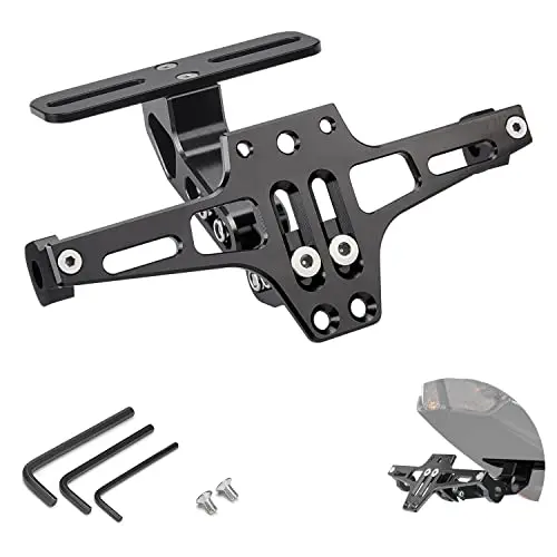 Kemimoto Motorcycle License Plate Bracket Fender Eliminator Kit Universal Motorcycle License Plate Holder Mount Motorcycle Tail Tidy 1