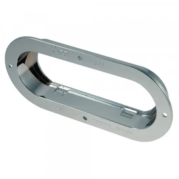 Theft-Resistant Chrome Plated Mounting Flange For 6" Oval Lights | Grote 43223 1