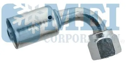 Beadlock Crimp 90 Degree A/C O'ring Fitting, 3/4" Fitting Thread | Mei/Air Source 4411S 1