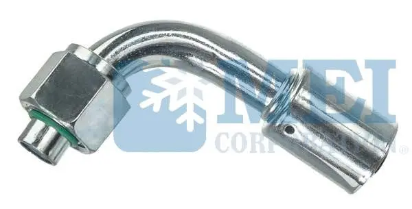 Beadlock Crimp 90 Degree A/C O'ring Fitting, 7/8" Fitting Thread | Mei/Air Source 4412S 1