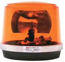 Model 100 Amber Beacon Strobe Light, Permanent Mount | 443112-02 Federal Signal 1