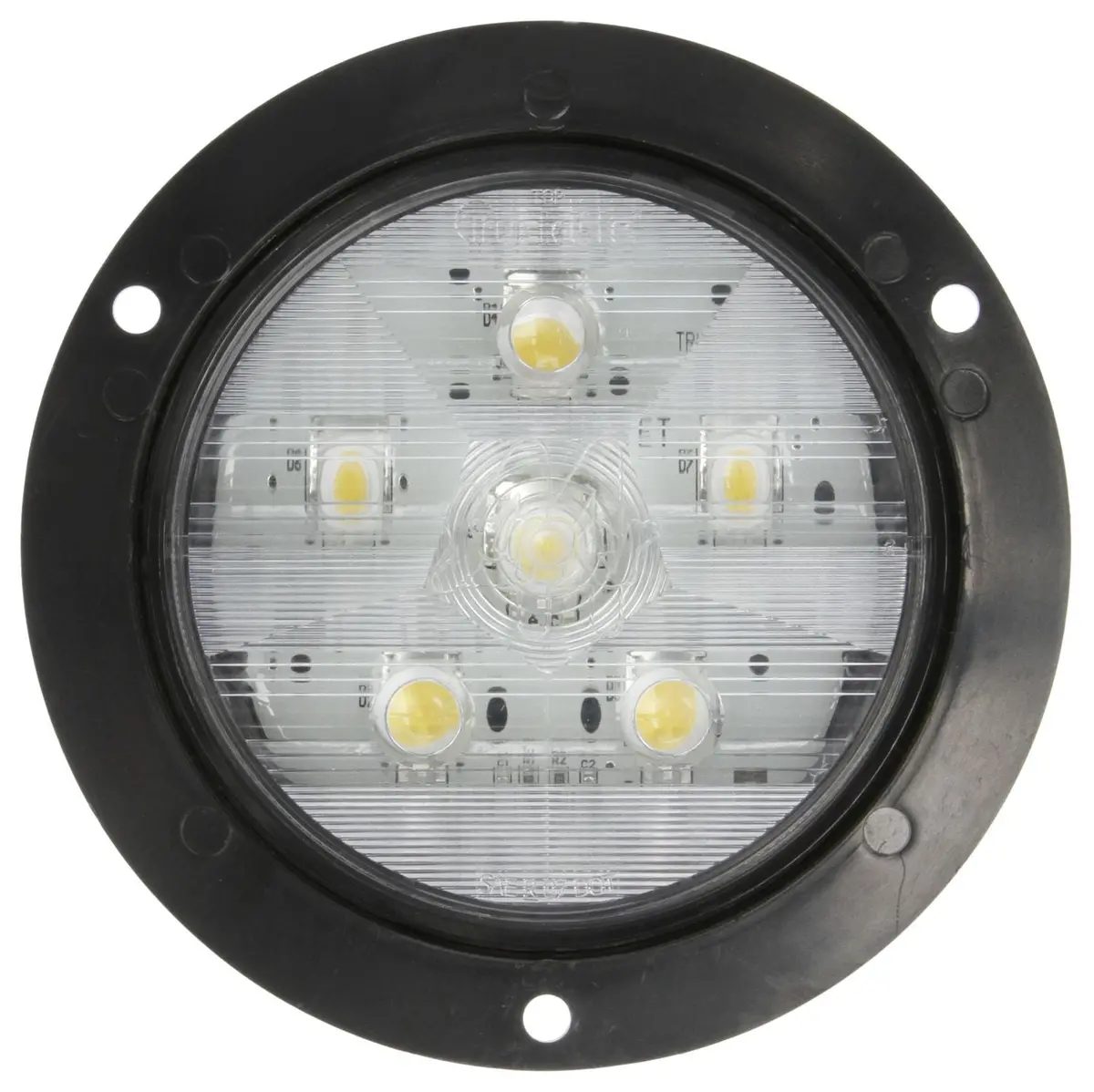 Super 44 Clear Led 4" Round Back-Up Light, Fit 'N Forget S.S., Fit 'N Forget S.S. & Flange Mount | Truck-Lite 44992C 1