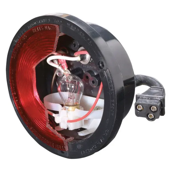 Red Incandescent Stop, Turn, Tail Light With Black Valox Body | 450069 Betts Lighting 1