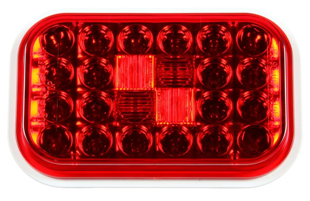 Signal-Stat Yellow Led Rectangular Rear Turn Signals, Pl-3 & Grommet Mount | Truck-Lite 4550A 1