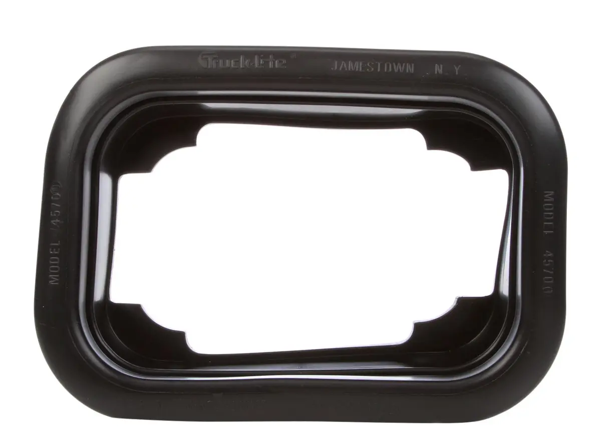 2"X3" Rectangular Black Pvc Grommet W/ Open Back For 3.5"X5" Lights | Truck-Lite 45700 1
