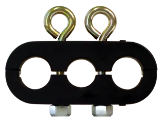 Air/Power 3 Hole Line Clamp - 1 U-Bolt (Pack Of 5) | 94-0002 Tectran 1