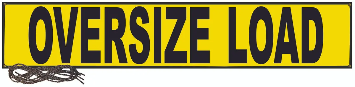 18″ X 84″ Oversize Load Banner W/Grommets & 44″ Ropes | 49894-13 Ancra Cargo 1