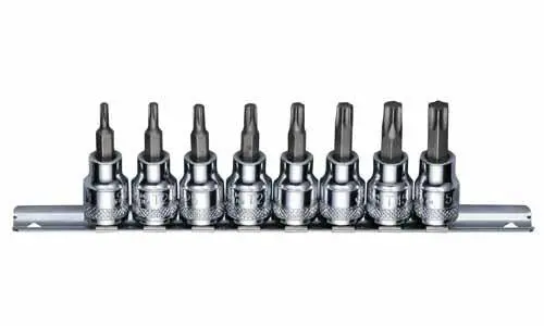 9 Pcs - 1/2" Dr. Torx Bit Socket Rail Set 1