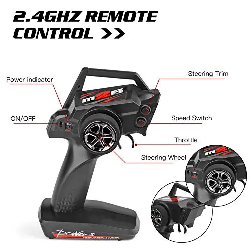 Remote Control Car,60+ Kmh 1:14 Scale Wltoys 144001 Fast Rc Cars For Adults Kids,4Wd Off Road Buggy Racing Car With 2 Batteries Gifts For Boys (Red) 2