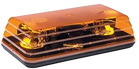Universal 15" Amber Bolt-On Mount Rotating Mini Light Bar, Low Profile | Ecco 5135A 1