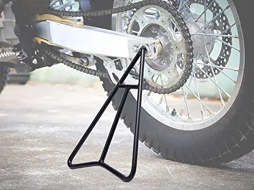 Eapele Triangle Stand For Dirt Bike, T-Shaped Central Support For Greater Bearing Capacity, Solid Steel Structure With Black Powder Coated Protection 1