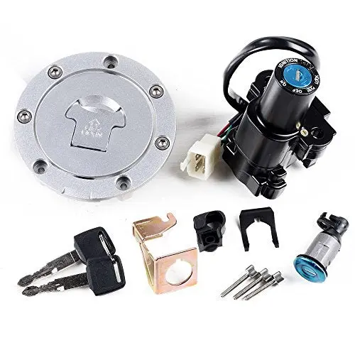 Amopa Compatible With Honda '04-'07 Cbr 1000Rr '03-'06 600Rr Full Set Ignition Switch Seat Fuel Gas Tank Cap With Lock Key 1