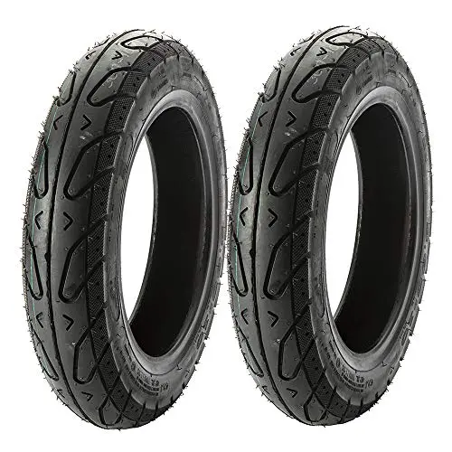 Mmg Set Of 2 Scooter Tubeless Street Tire 3.50-10 Front Or Rear Fits On 10 Inch Rim 1