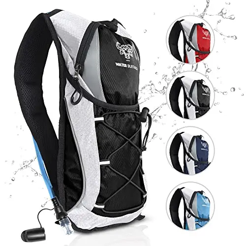 Water Buffalo Hydration Backpack - Hydration Pack Water Backpack With 2L Hydration Water Bladder - Hydropack Running Backpack 12L - The Essential Water Pack For Hiking, Running, Biking, Ski, And Raves 1