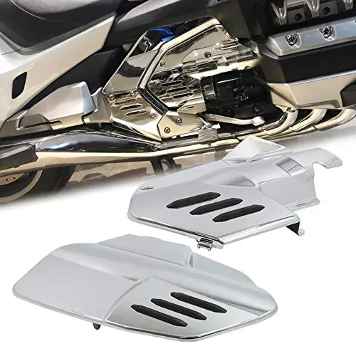 Worldmotop For Gl1800 Chrome Engine Lower Side Frame Covers Compatible With Honda Goldwing 1800 Gl1800 2018 2019 2020 2021 (A) 1