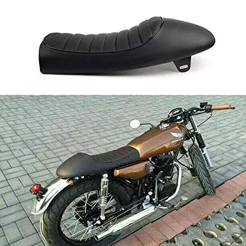 Black Vintage Cafe Racer Hump Seat Retro Saddle For Cb 350 Cb400 Cb500 Cb550 Cb750 2