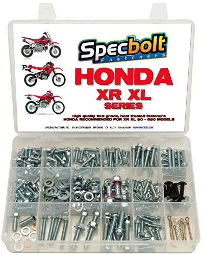 250Pc Specbolt Fasteners Brand Bolt Kit Fits: Xr50 Xr80 Xr100 Xr185 Xr200 Xr250 Xr400 Xr500 Xr600 Xr650 And Xr Xl Models 50 80 100 185 200 250 400 500 600 650 1
