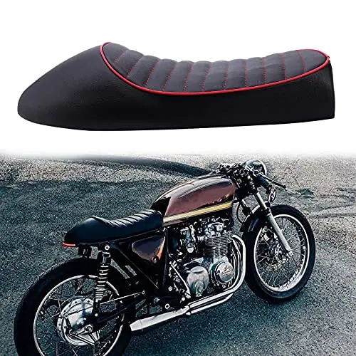 Universal Motorcycle Flat & Hump Saddle Cafe Racer Refit Vintage Seat Cushion For Kz400 Kz550 K750 Z650 W650 Cb100 Cb125 Cb175 Cb200 Cb350 Cb360 … 1