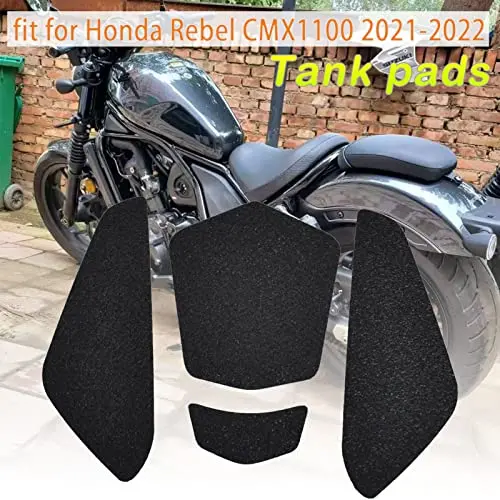 Midimttop Motorcycle Tank Side Traction Pad, Anti Slip Sticker,Gas Tank Pad, Traction Side, Fuel Knee Grip Decal Compatible With Ho-N-Da Rebel Cmx 1100 Cmx1100 2021-2022 1