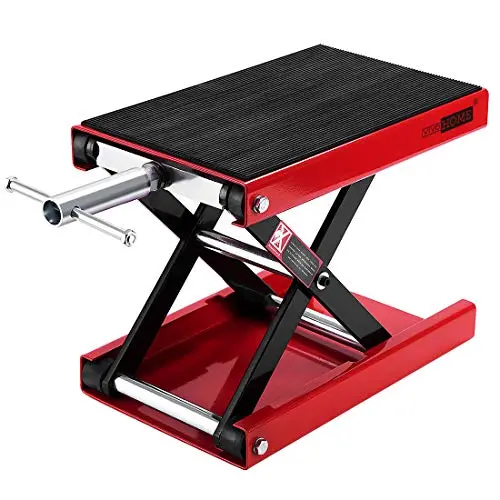 Vivohome Steel Motorcycle Atv Wide Deck Scissor Lift Jack Crank Hoist Stand 1100 Lbs 1