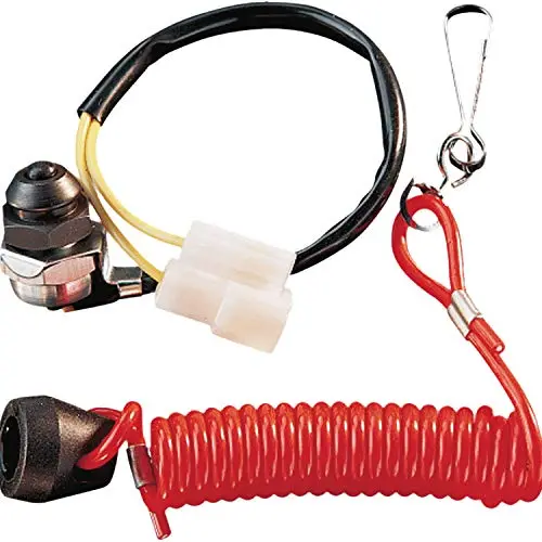Polaris Snowmobile Coiled Tether Kill Switch Kit, Red,  Part 2874379 1
