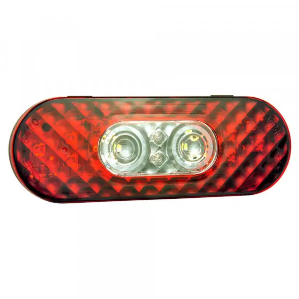 6" Oval Led Stop Tail Turn Light With Integrated Back-Up | Grote 54682 1