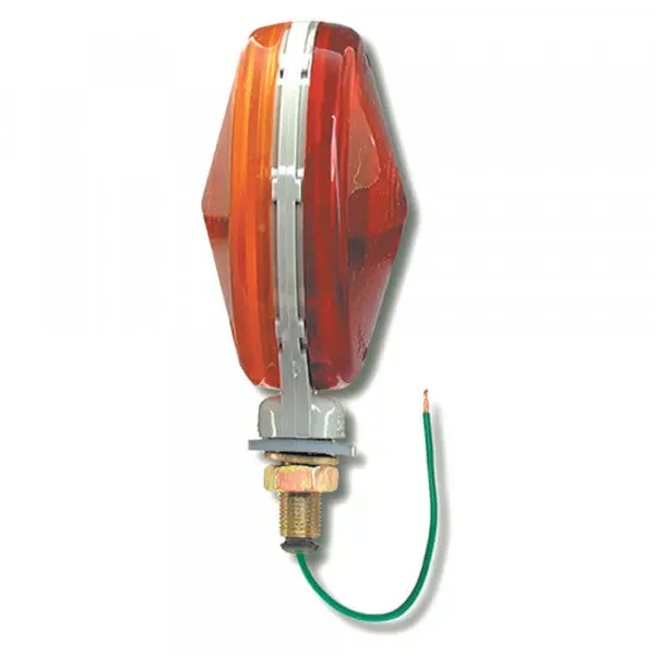 Red & Amber Double Face Pedestal Stop/Tail/Turn Thinline Light, Blunt Cut | Grote 55220 1
