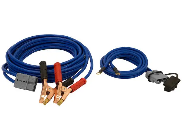 28 Foot Long Booster Cables With Gray Quick Connect - 600 Amp | Buyers Products 5601025 1