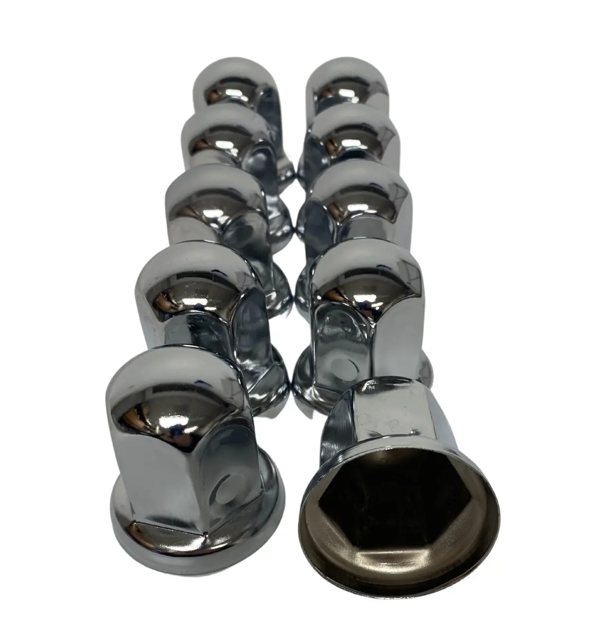 33Mm Chrome Steel Push On Lug Nut Cover 10Pk | 562.A4002p-Bp10 Automann 1
