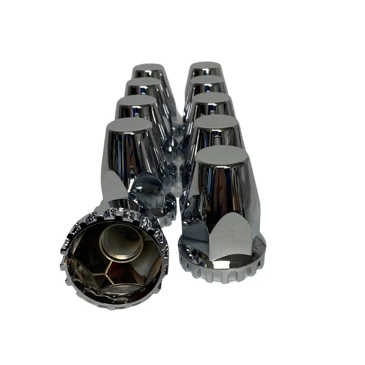 Chrome Plastic Thread On Lug Nut Covers, M22x1.5 10Pk | 562.A4003tp-Bp10 Automann 1